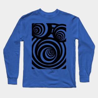 3 Dimensional Black Spiral Long Sleeve T-Shirt